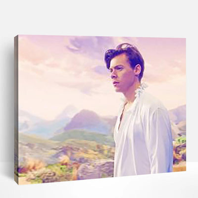 Harry Styles in White | Paint By Numbers