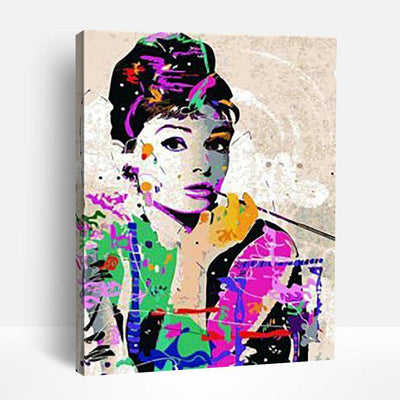Audrey Hepburn Colorful | Paint By Numbers