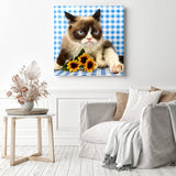 Grumpy Cat | Diamond Painting Displayed as Home Decor