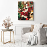 Christmas Read | Diamond Painting Displayed as Home Decor