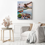 Breakfast in Cappadocia | Diamond Painting Displayed as Home Decor