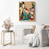 Traditional Kimono | Diamond Painting Displayed as Home Decor