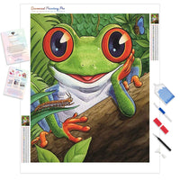 Lovely Frog | Diamond Painting Kit - Full Drill - Square or Round Diamonds with AB Drills Option