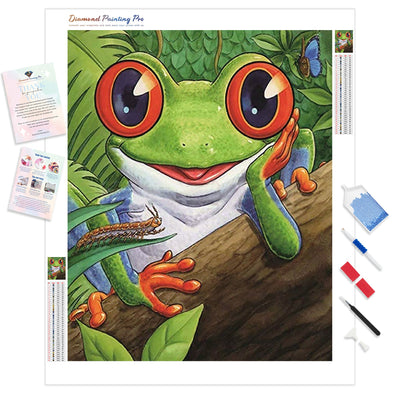 Lovely Frog | Diamond Painting Kit - Full Drill - Square or Round Diamonds with AB Drills Option