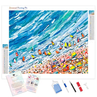 Bacolet Beach | Diamond Painting Kit - Full Drill - Square or Round Diamonds with AB Drills Option