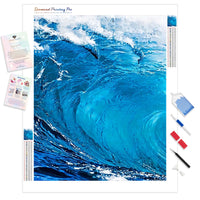 Beach Waves | Diamond Painting Kit - Full Drill - Square or Round Diamonds with AB Drills Option