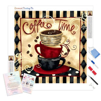 Coffee Cup | Diamond Painting Kit - Full Drill - Square or Round Diamonds with AB Drills Option