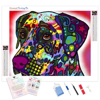 Cartoon Special Colorful Pet Dog | Diamond Painting Kit - Full Drill - Square or Round Diamonds with AB Drills Option