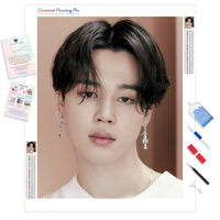 BTS Jimin Close-up | Diamond Painting Kit - Full Drill - Square or Round Diamonds with AB Drills Option