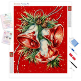 Merry Christmas Bells | Diamond Painting Kit - Full Drill - Square or Round Diamonds with AB Drills Option