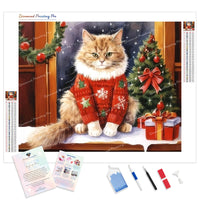 Christmas Delight in a Sweater | Diamond Painting Kit - Full Drill - Square or Round Diamonds with AB Drills Option