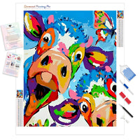 Exotic Colorful Cows | Diamond Painting Kit - Full Drill - Square or Round Diamonds with AB Drills Option