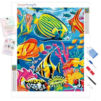 Colorful Fish | Diamond Painting Kit - Full Drill - Square or Round Diamonds with AB Drills Option