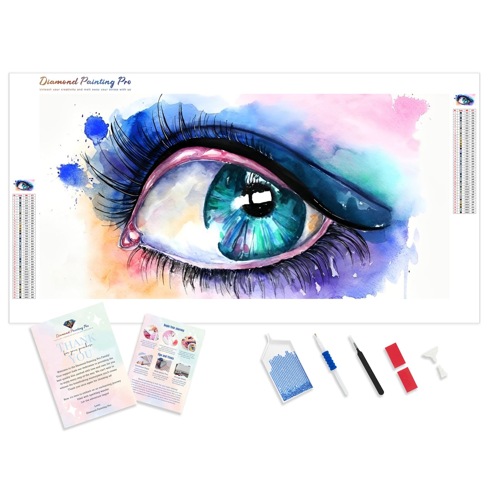 Emerald Green Eye | Diamond Painting Kit - Full Drill - Square or Round Diamonds with AB Drills Option