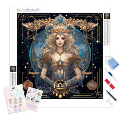 Libra | Diamond Painting Kit - Full Drill - Square or Round Diamonds with AB Drills Option