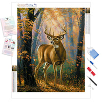 Autumn Deer Forest | Diamond Painting Kit - Full Drill - Square or Round Diamonds with AB Drills Option