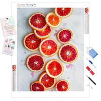 Glazed Blood Orange | Diamond Painting Kit - Full Drill - Square or Round Diamonds with AB Drills Option