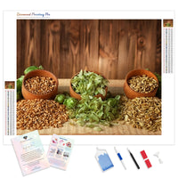 Natural Beer Ingredients | Diamond Painting Kit - Full Drill - Square or Round Diamonds with AB Drills Option