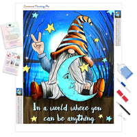 Goodnight Gnome | Diamond Painting Kit - Full Drill - Square or Round Diamonds with AB Drills Option