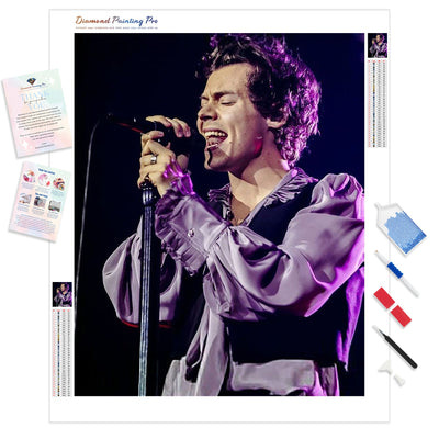 Harry Styles Sings | Diamond Painting Kit - Full Drill - Square or Round Diamonds with AB Drills Option