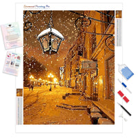 Warmth in Winter Village | Diamond Painting Kit - Full Drill - Square or Round Diamonds with AB Drills Option