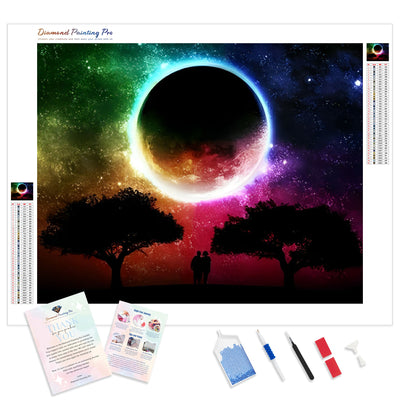 World's End Night Sky | Diamond Painting Kit - Full Drill - Square or Round Diamonds with AB Drills Option