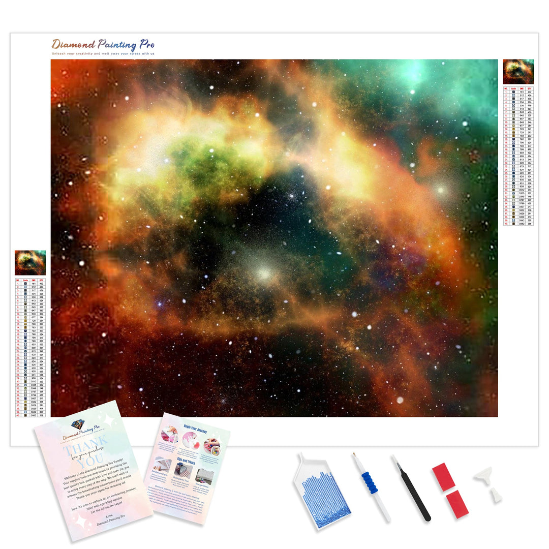 Gaze into Cosmos | Diamond Painting Kit - Full Drill - Square or Round Diamonds with AB Drills Option