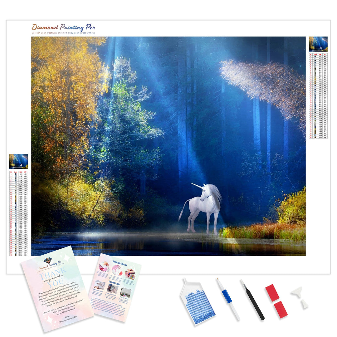 Unicorn by the Lake | Diamond Painting Kit - Full Drill - Square or Round Diamonds with AB Drills Option