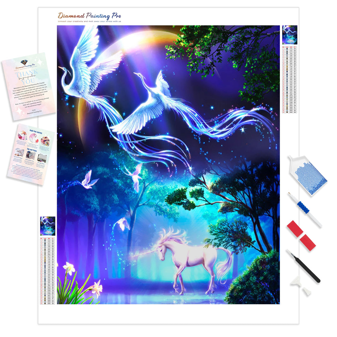 Magical Unicorn | Diamond Painting Kit - Full Drill - Square or Round Diamonds with AB Drills Option
