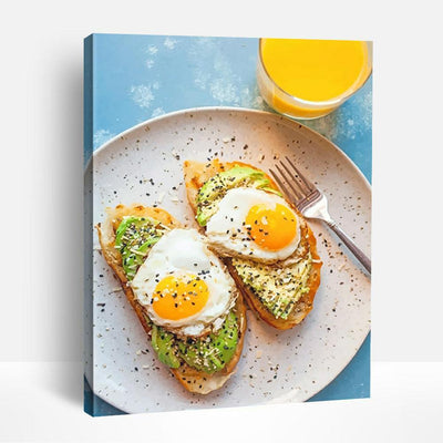 Eggs on Toasts | Paint By Numbers