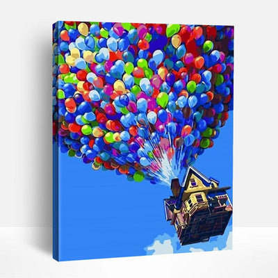 Colorful Balloon House | Paint By Numbers