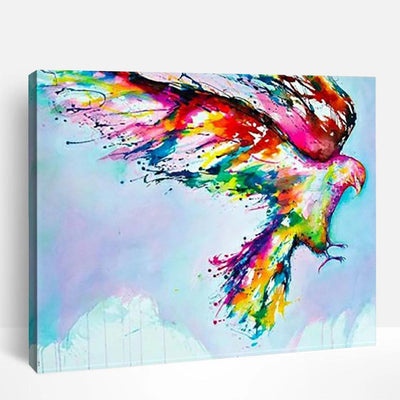 Colorful Bird in Flights | Paint By Numbers