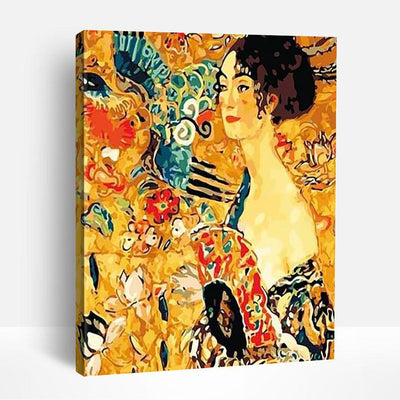Lady with Fan - Klimt | Paint By Numbers