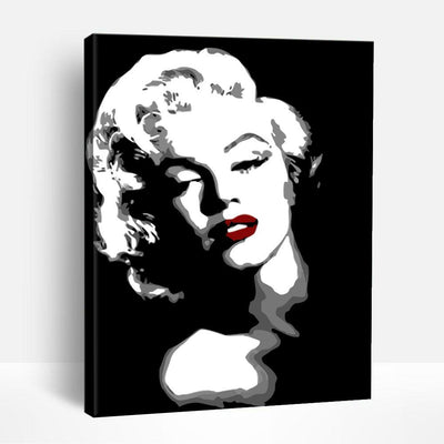 Marilyn Monroe with Red Lips | Paint By Numbers