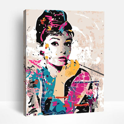 Audrey Hepburn Abstract | Paint By Numbers