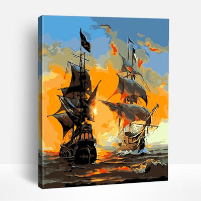 Sunset Sailboats | Paint By Numbers