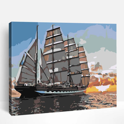 Sailboats Sunset | Paint By Numbers