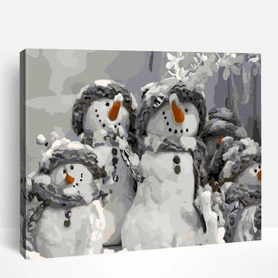 Snowman Gathering | Paint By Numbers