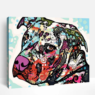Colorful Abstract Dog | Paint By Numbers
