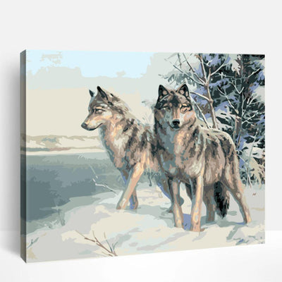 Wild Winter Wolf | Paint By Numbers