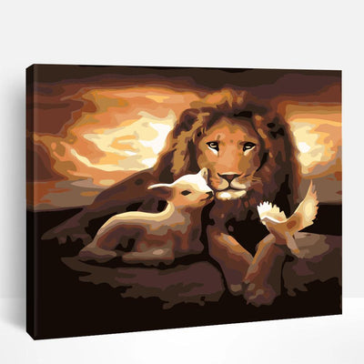 Lion, Lamb and Dove | Paint By Numbers