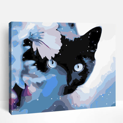 Violet Black Cat | Paint By Numbers