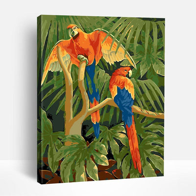 Tropical Parrots | Paint By Numbers