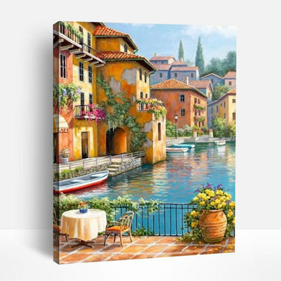 Town in Spring | Paint By Numbers