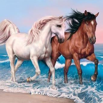 Horses-best 5d diamond painting kits by Diamondpaintingpro