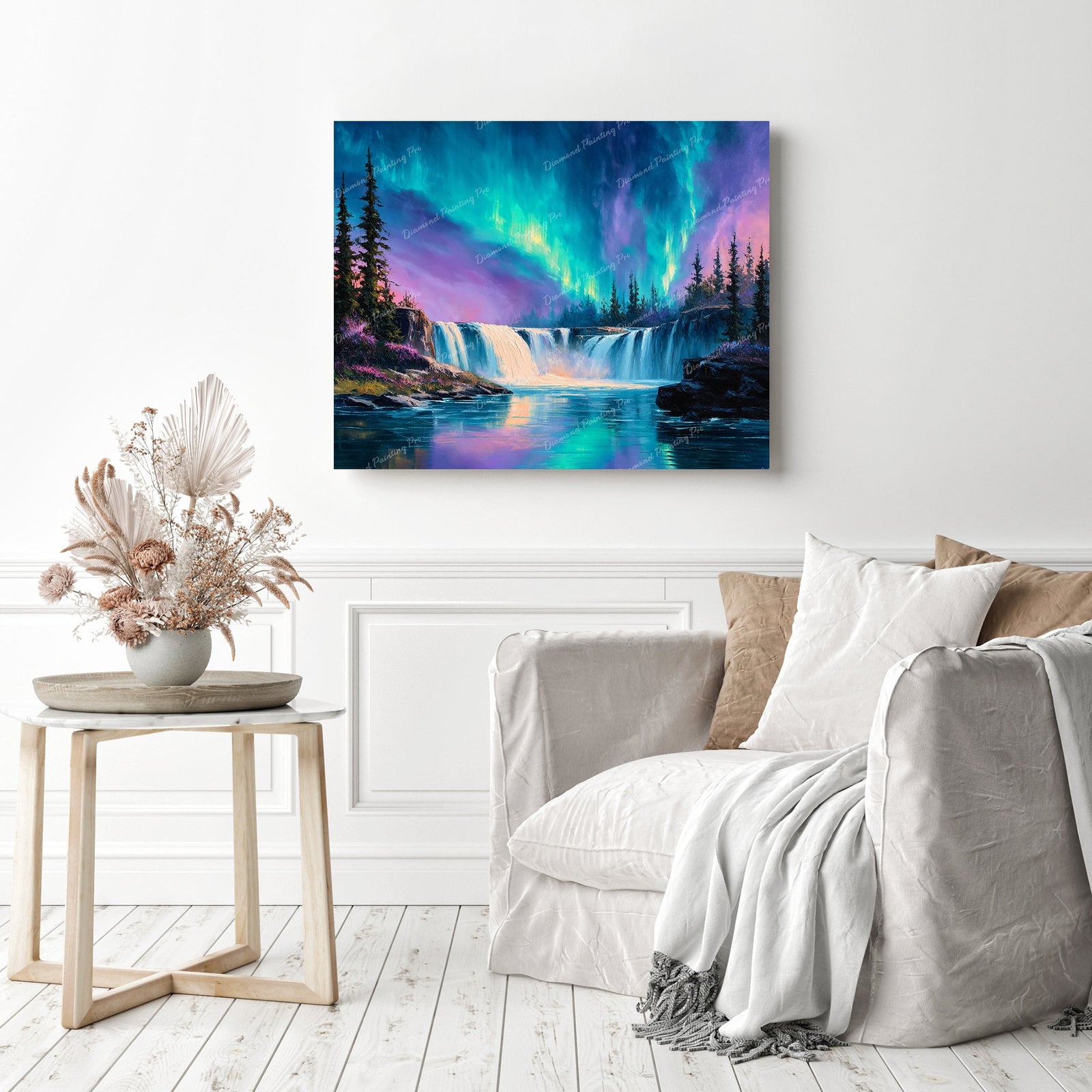 Aurora Falls Diamond Painting as Home Decor