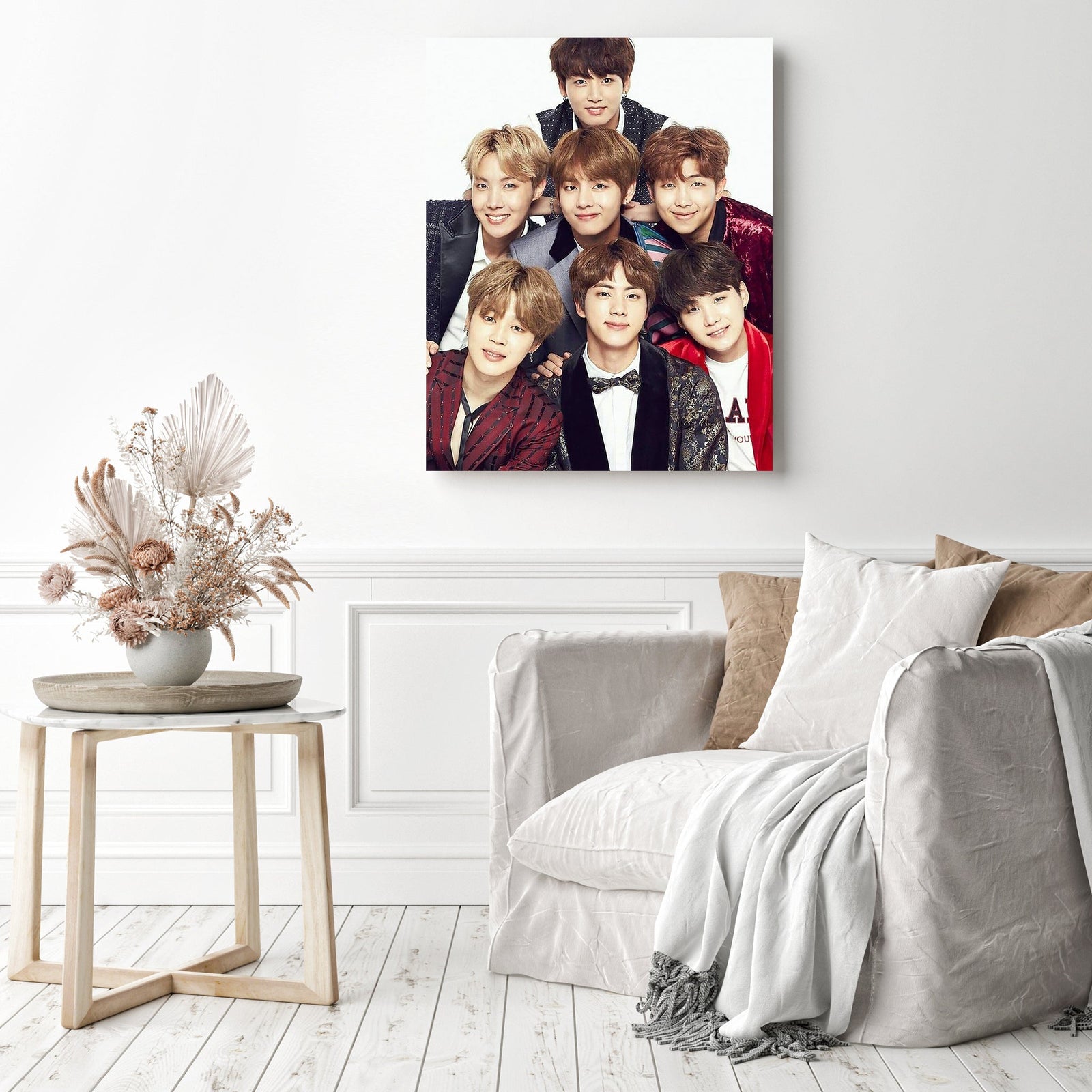 BTS Diamond Painting Displayed as Home Decor