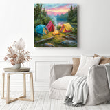 Campfire Retreat Diamond Painting as Home Decor