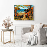 Captain Woof's Treasure Haul | Diamond Painting Displayed as Home Decor