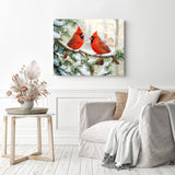 Cardinal Reunion Diamond Painting as Home Decor